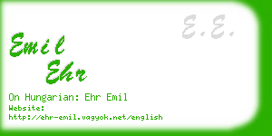 emil ehr business card